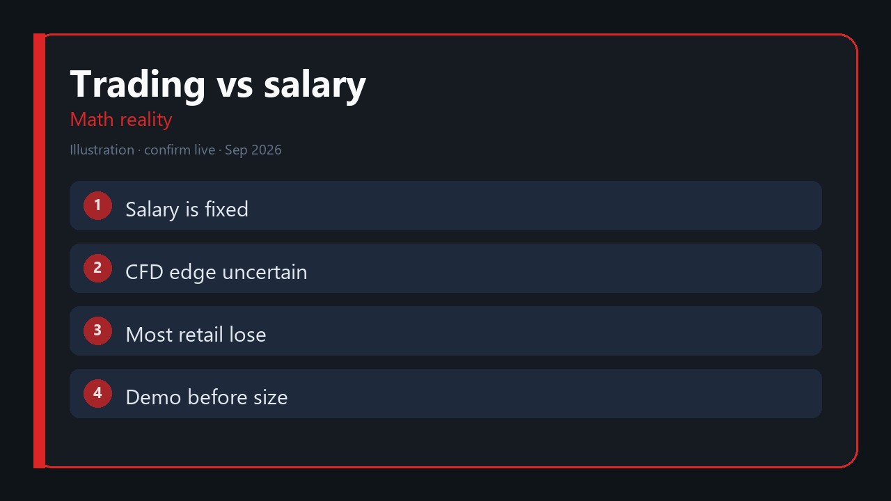 Salary schedule versus uncertain CFD equity for Nigeria traders